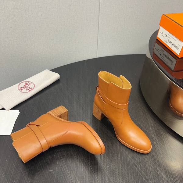 Stivaletto HM Frenchie 50 in pelle di vacchetta marrone 952487