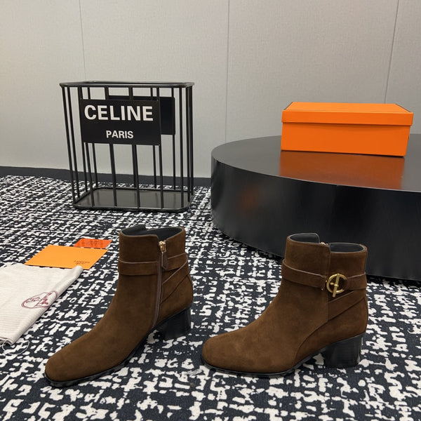 HM Jill 60 Ankle Boot Earth Brown Suede 952380