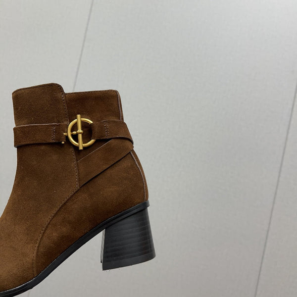 HM Jill 60 Ankle Boot Earth Brown Suede 952380