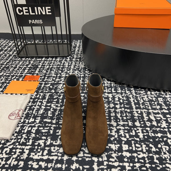 HM Jill 60 Ankle Boot Earth Brown Suede 952380