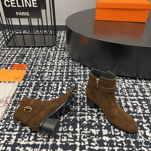 HM Jill 60 Ankle Boot Earth Brown Suede 952380