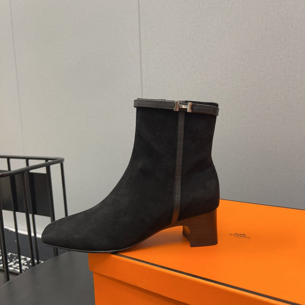 HM Botines Impérial 50mm pelle scamosciata nera 952396