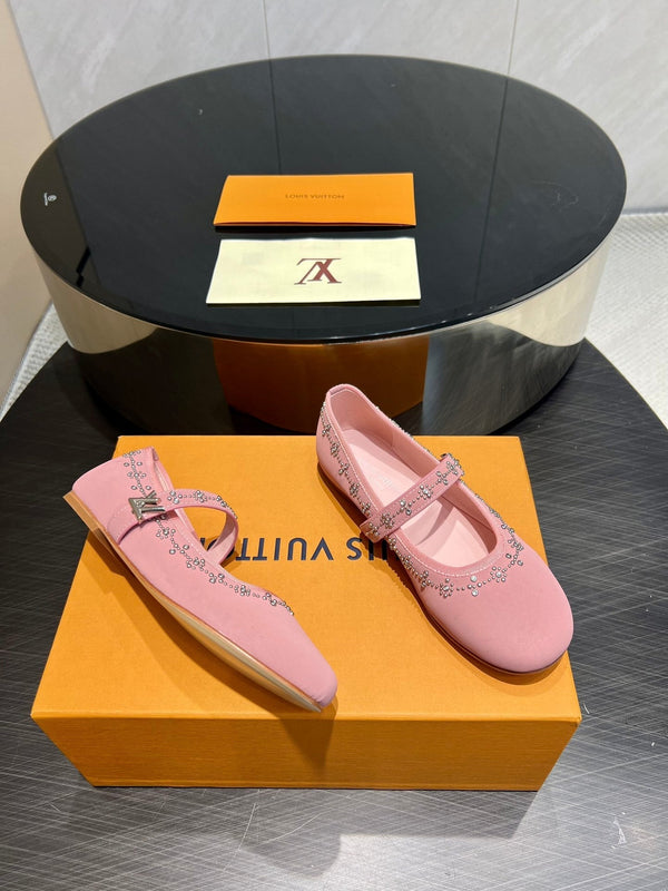 LV Romy Flat Ballerina Pink Lambskin 516502