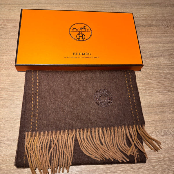 SCARF 200 CM IN CHOCOLATE BROWN CASHMERE