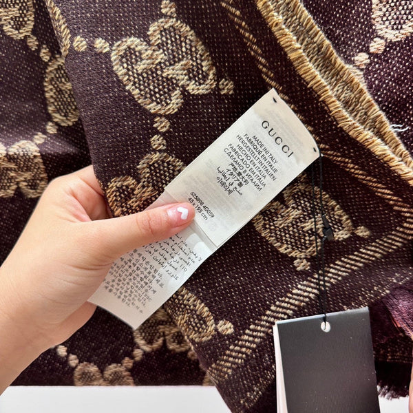 SCIARPA 195 CM IN LANA MARRONE CASTAGNO 399809