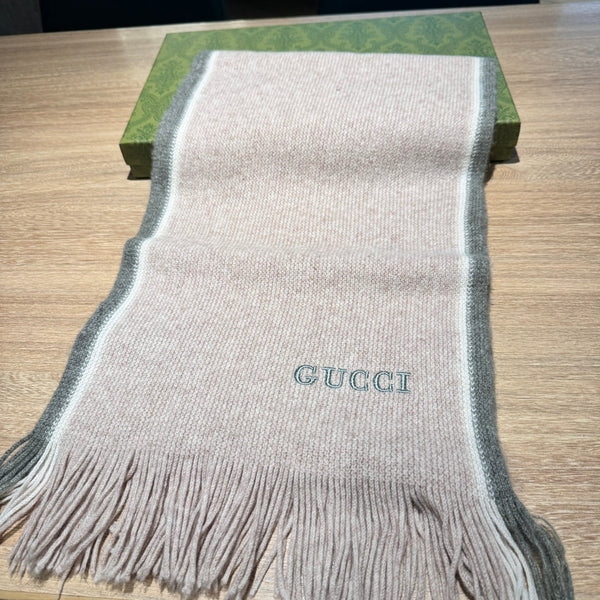 SCIARPA 180 CM IN LANA GRIGIO MISTO ROSA PALLIDO 403967