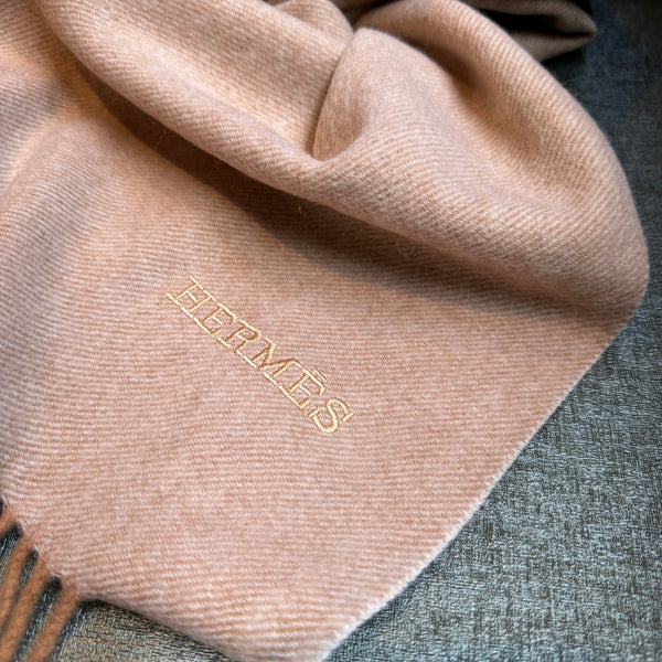 Scarf 190 CM Pastel Pink Wool Cashmere