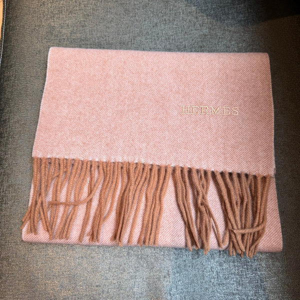 Scarf 190 CM Pastel Pink Wool Cashmere