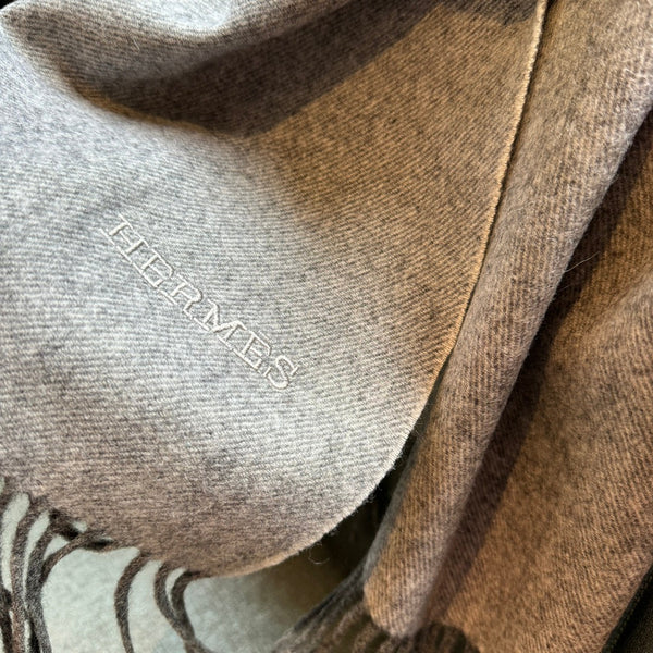 Scarf 190 CM Grey Wool Cashmere