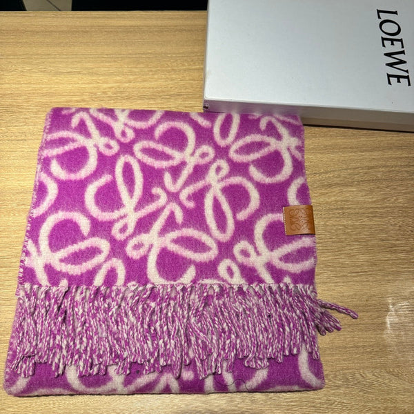 SCIARPA ANAGRAM 200 CM IN MIX DI ALPACA E LANA BEIGE VIOLA ORCHIDEA 411849