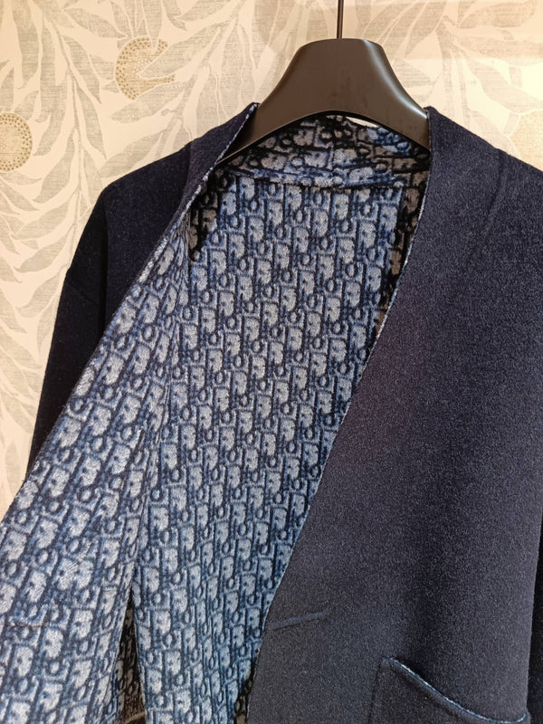 CD Jacket Navy Blue Wool Silk