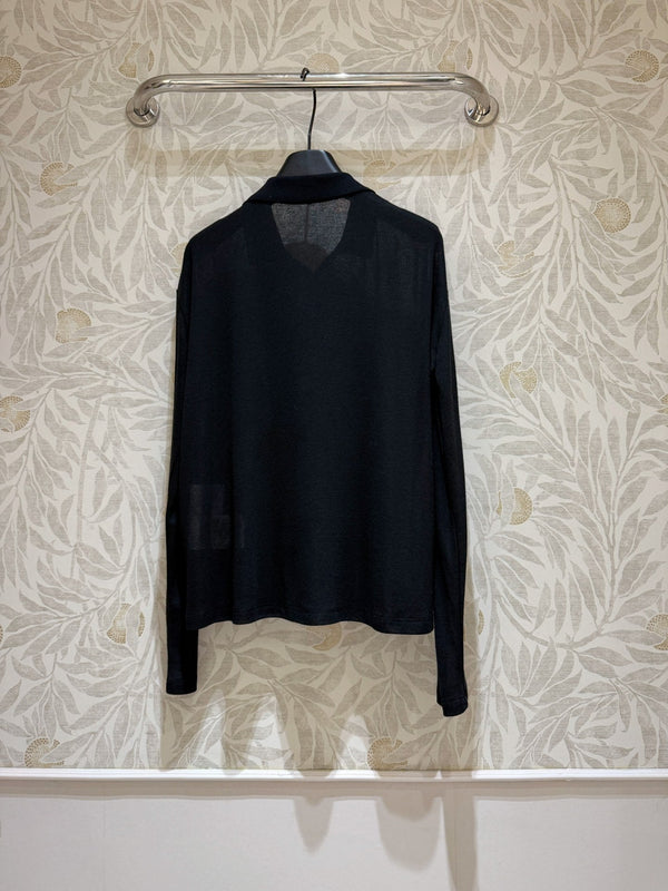 Miu Miu Polo Shirt Black Cotton