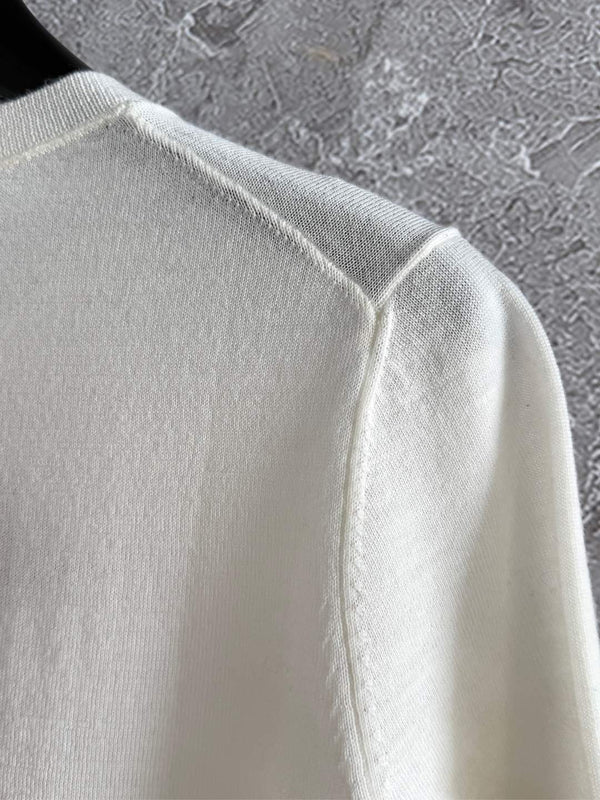 Prada Knitted Top White mix Red Cashmere