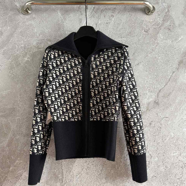 CD Double-sided Hooded Cardigan Black Cashmere