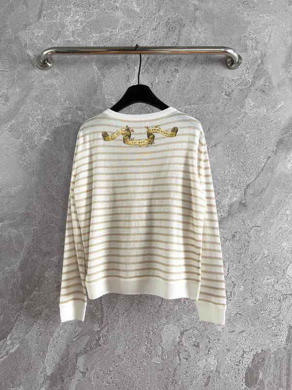 CD Lucky Star Gilded Sweater Beige Yellow Linen Viscose