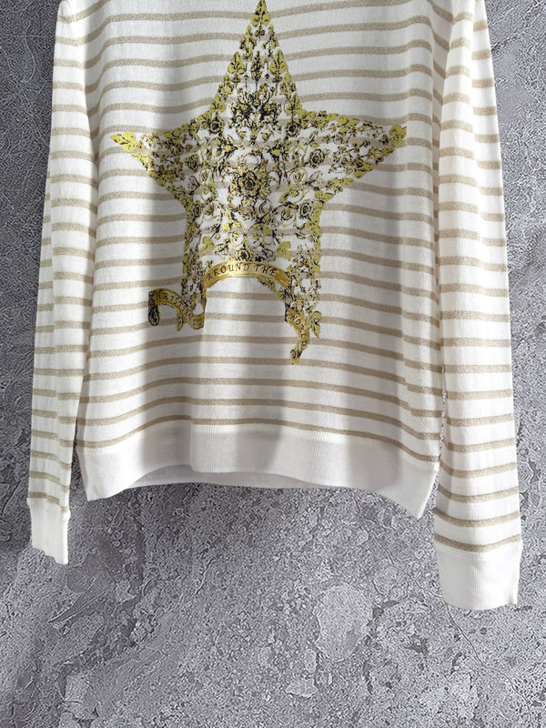 CD Lucky Star Gilded Sweater Beige Yellow Linen Viscose