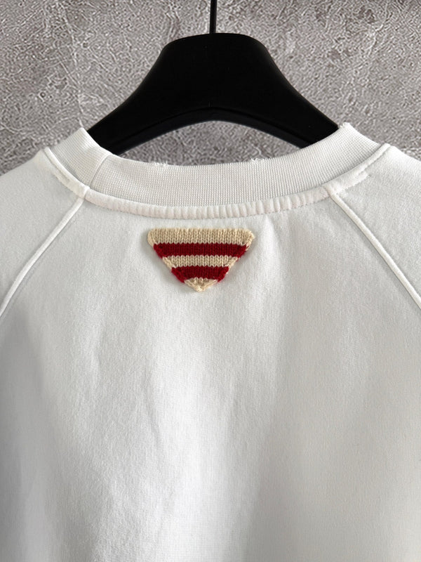 Felpa Prada “PRADA MILANO EST. 1913” in cotone bianco