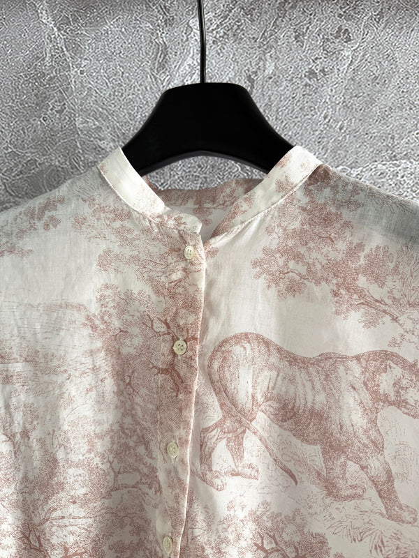 Maglietta CD in cotone rosa nudo