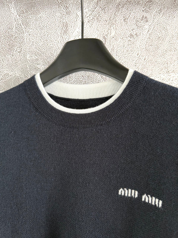 Miu Miu Set Black Gray White Polin Cotton