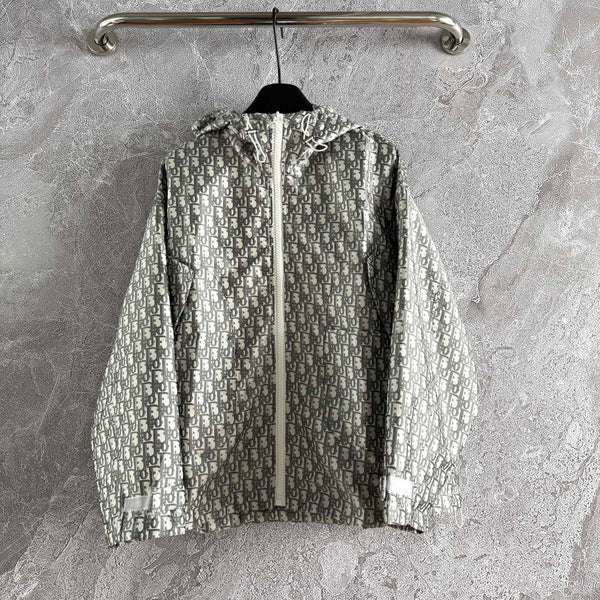 CD Monogram Jacket Gray mix Beige Polyester