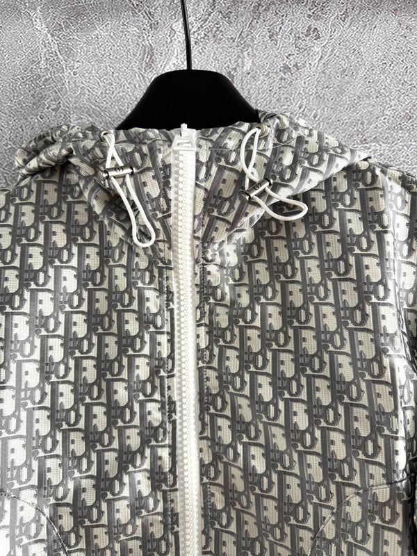 CD Monogram Jacket Gray mix Beige Polyester