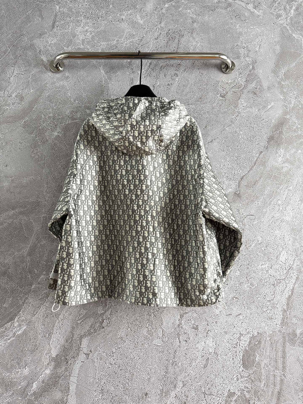 CD Monogram Jacket Gray mix Beige Polyester