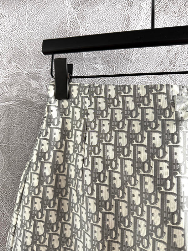 CD Monogram Culottes Gray mix Beige Polyester