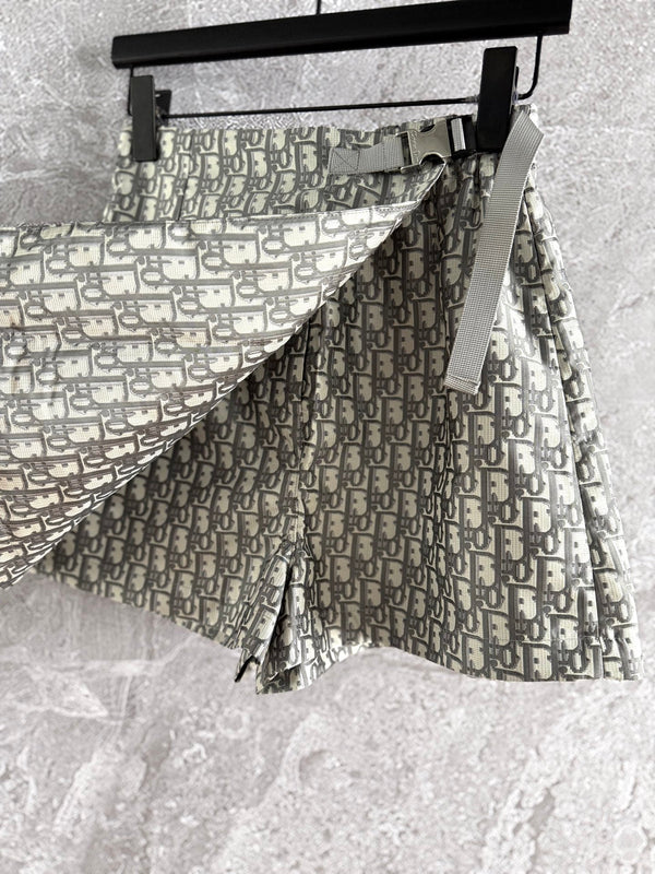 CD Monogram Culottes Gray mix Beige Polyester