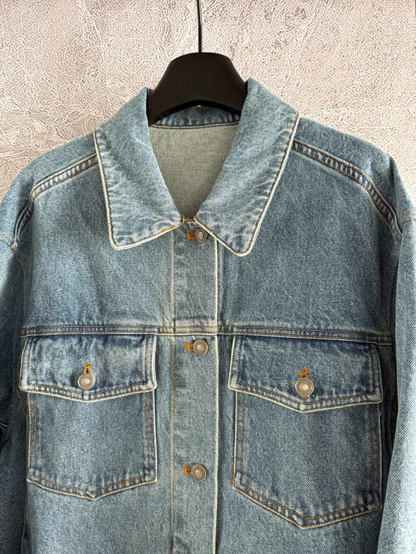 CD Lion Denim Jacket Blue Cotton