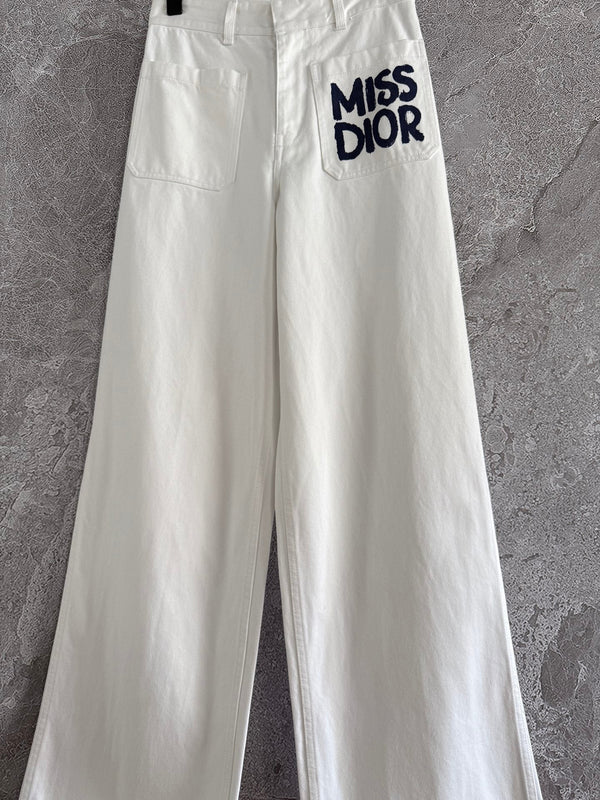 CD MISS DIOR Jeans White Cotton