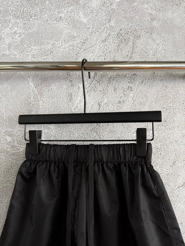 Prada Black nylon Short and White Shirt Set