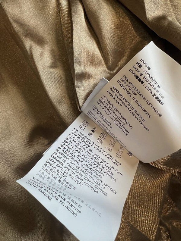 Miu Miu 25 Plaid Stand-up Collar Jacket Katun Pelapis