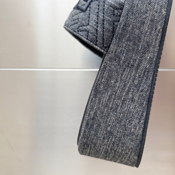 FF Monogram Sunshine 65 Black Fabric Slide