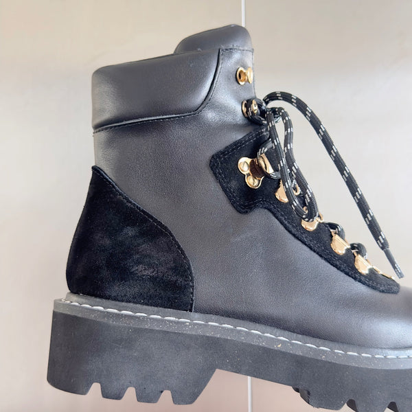 LV Territory Flat Ranger 40mm Pelle bovina nera