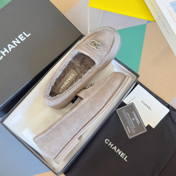 CC Moccasins 15mm Grey Suede