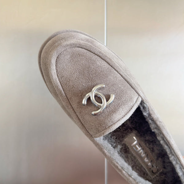 CC Moccasins 15mm Grey Suede