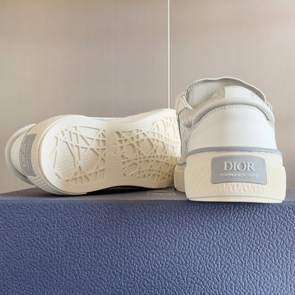 CD B33 Sneaker 40mm White Grey Monogram Suede