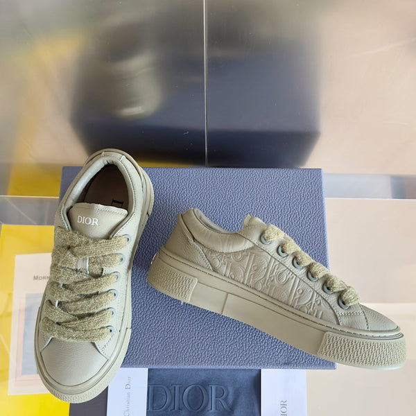 CD B33 Sneaker 40mm Khaki Green Monogram Cowhide