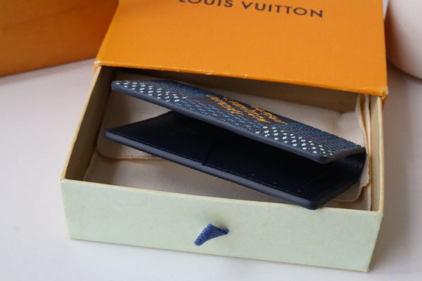 LV Pocket Wallet Blue Damier Heritage Canvas 217107