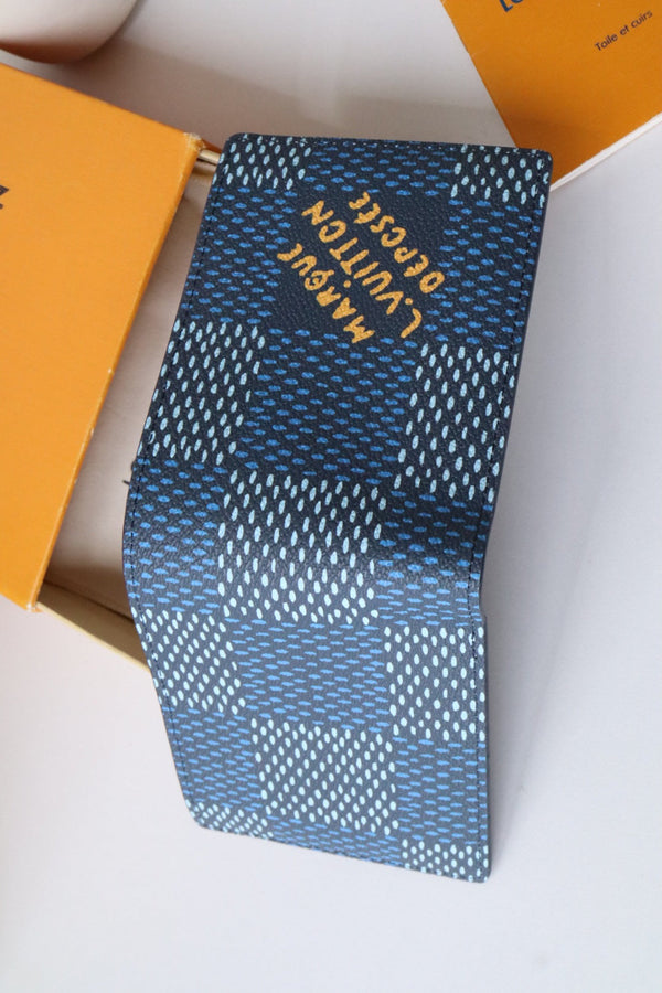 LV Multiple Wallet Blue Damier Heritage Canvas 217108