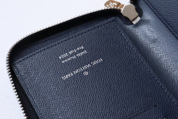 LV Zippy Wallet Vertical Blue Damier Heritage Canvas 217110