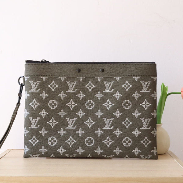 LV Pochette Voyage Anthracite Grey Monogram Cowhide 224278