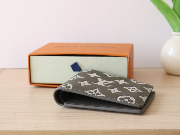 LV M12500 Multiple Wallet Anthracite Grey Monogram Cowhide 224282