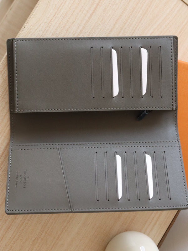 LV M12502 Brazza Wallet Anthracite Grey Monogram Cowhide 224283