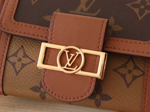 LV Dauphine Compact Wallet Monogram & Monogram Reverse Canvas 224221