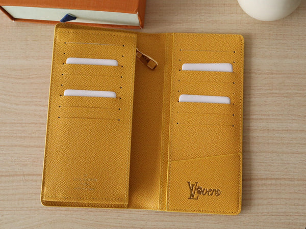 LV Brazza Wallet Yellow Monogram Heritage Canvas 224172