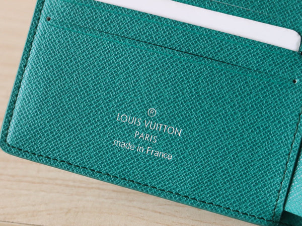 LV Multiple Wallet Green Monogram Heritage Canvas 224165