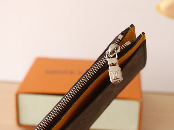 LV Zipper Card Holder Yellow Monogram Canvas & Calfskin 224123