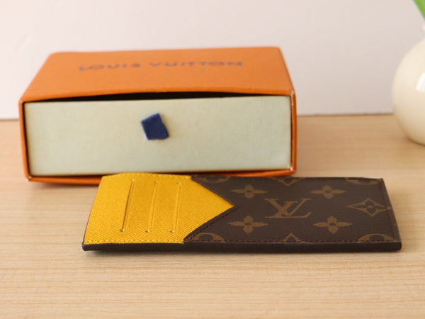 LV Zipper Card Holder Yellow Monogram Canvas & Calfskin 224123