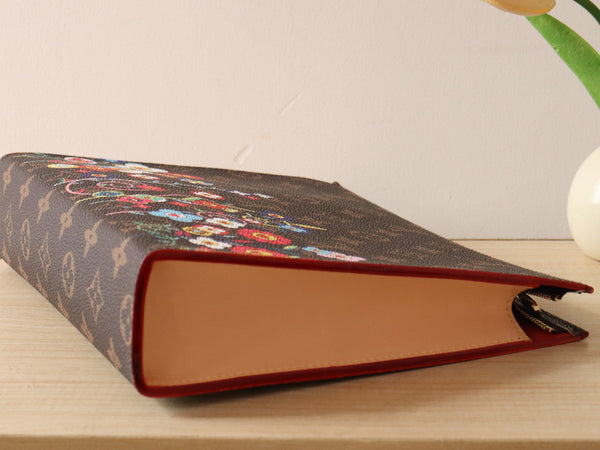 LV x TM Toiletry Pouch Brown Monogram Flower Motifs Canvas